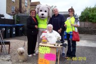 With Trish and Bill from Westgate. With there mother they raised almosy £100 on the day for us.