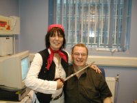 She's smiling, might have got away with it again!