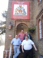 All on the steps of the Fitzwater arms