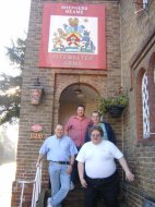 All on the steps of the Fitzwater arms