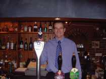 Jonathan, the Landlord behind the bar at The Frog.