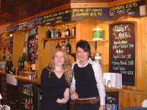 Sally and Sarah Behind the bar