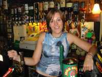 Young Sam behind the Bar at The Red Lion, well the 19th 