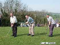 Keith, Johnny, and John the post the first team off