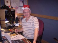 On air at kmfm Christmas Day 2009