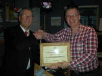 Getting an Award from the Ramsgate Rotary Club for services to the comunity