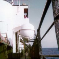 Lifeboat by the bridge