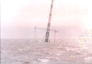 Mi Amigo 2 days after sinking - glug, glug, glug.