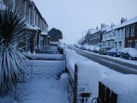 From my front door looking up the road