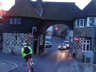 Sandwich Toll Bridge, looking towards the town and Admaral Owen