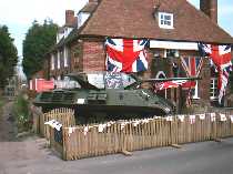 Front view of The Tuns and tank